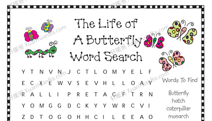 《NATURE WORD SEARCHES》6份自然主题找词圈出来词汇练习PDF 百度云网盘下载