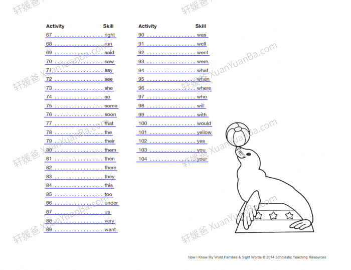 《自然拼读 Word Families and Sight Words》小学英文练习册PDF 百度云网盘下载