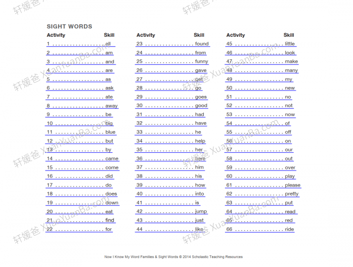 《自然拼读 Word Families and Sight Words》小学英文练习册PDF 百度云网盘下载
