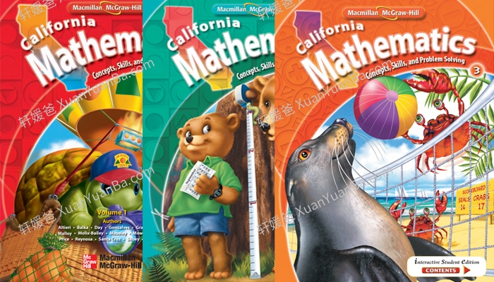 《California Mathematics G1-G7》美国加州小学数学系列英文教材全7册PDF 百度云网盘下载