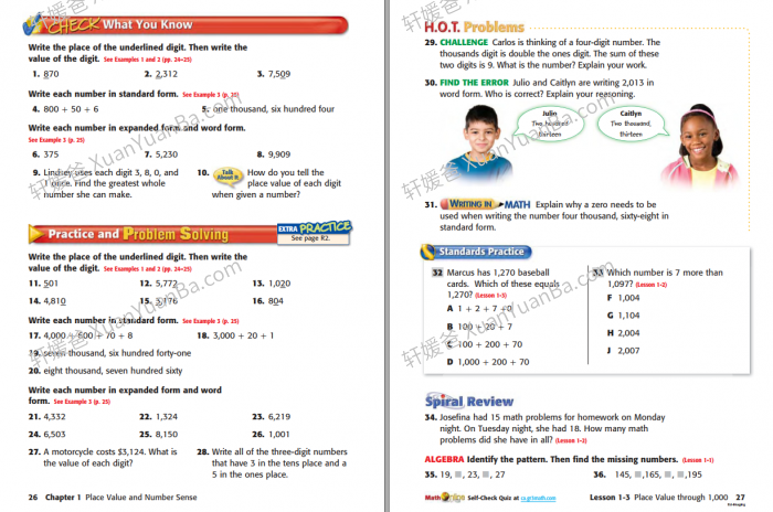 《California Mathematics G1-G7》美国加州小学数学系列英文教材全7册PDF 百度云网盘下载