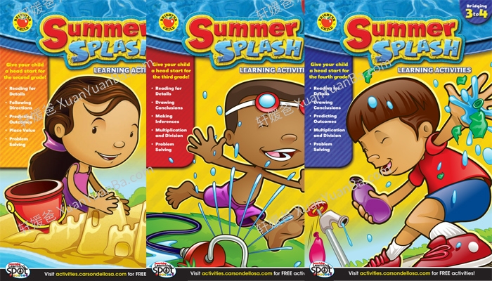 《Summer Splash Learning Activities GK-G6》暑假小学数学主题英文练习册含答案 百度云网盘下载