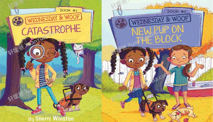 《Wednesday and Woof Series 1-2》儿童侦探英文阅读章节书共2册 百度云网盘下载