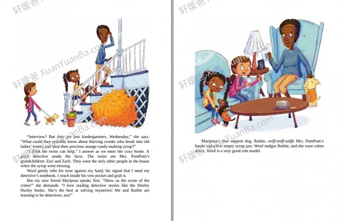 《Wednesday and Woof Series 1-2》儿童侦探英文阅读章节书共2册 百度云网盘下载