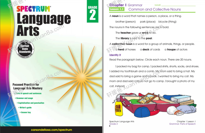 《Spectrum Language Arts GK-G8》小学初中高中光谱英文语法练习册全9册PDF 百度云网盘下载