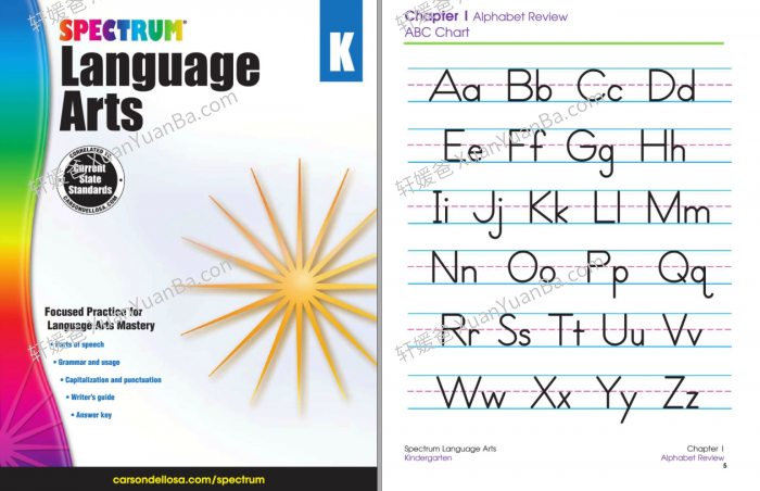 《Spectrum Language Arts GK-G8》小学初中高中光谱英文语法练习册全9册PDF 百度云网盘下载