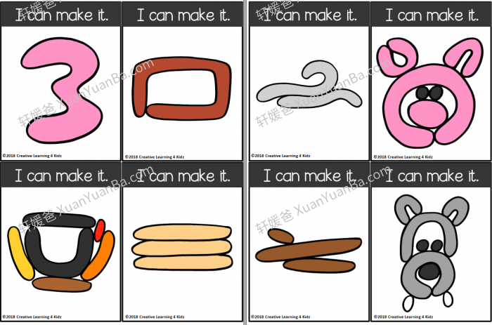 《Playdough Mats Visual Cards 黏土闪卡》15册百种粘土玩法闪卡PDF 百度云网盘下载