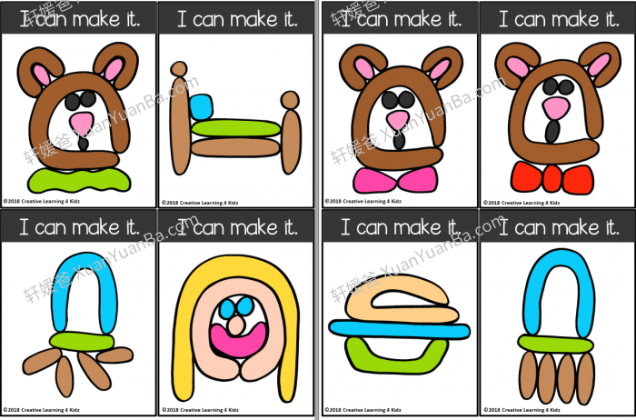 《Playdough Mats Visual Cards 黏土闪卡》15册百种粘土玩法闪卡PDF 百度云网盘下载