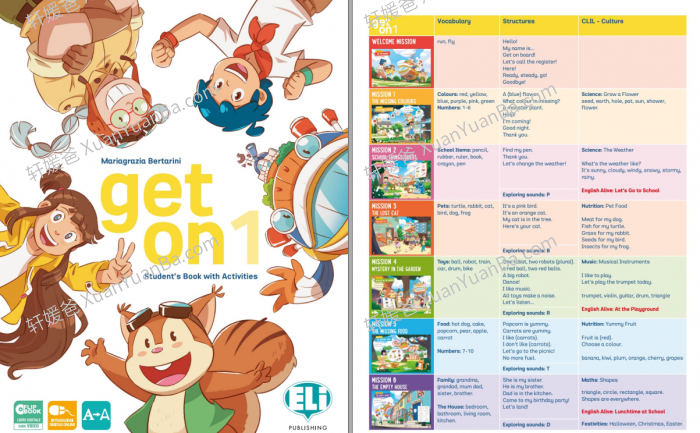 《Get on 1-5》幼儿英语启蒙原版教材PDF 百度云网盘下载