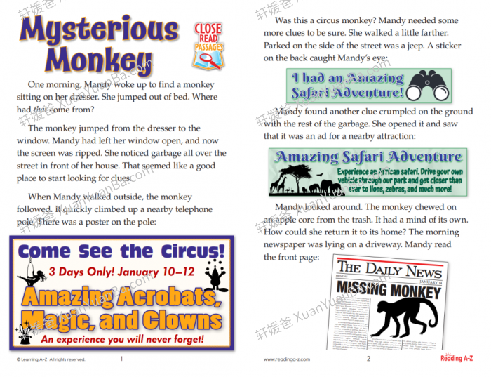 《Raz Close Read》300+篇精读素材资源包附阅读指导答题卡PDF 百度云网盘下载