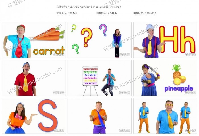 《ABC Alphabet Songs》澳大利亚老师26个字母歌谣学习字母表MP4视频 百度云网盘下载