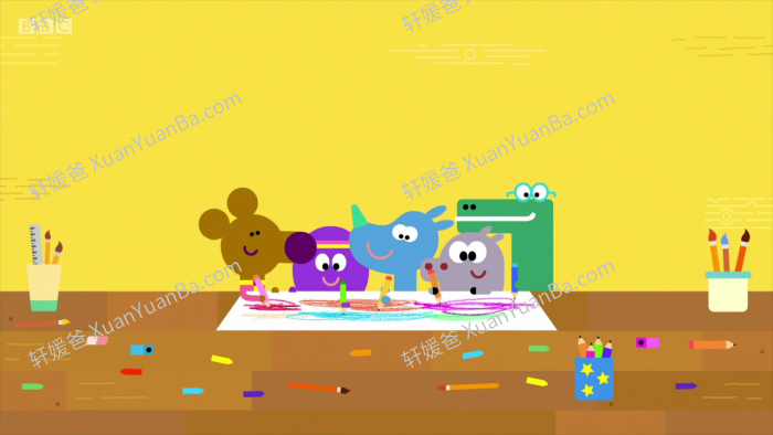 《嗨!道奇Hey Duggee》狗狗老师1-3季全英文版MP4动画视频连线涂色画 百度云网盘下载