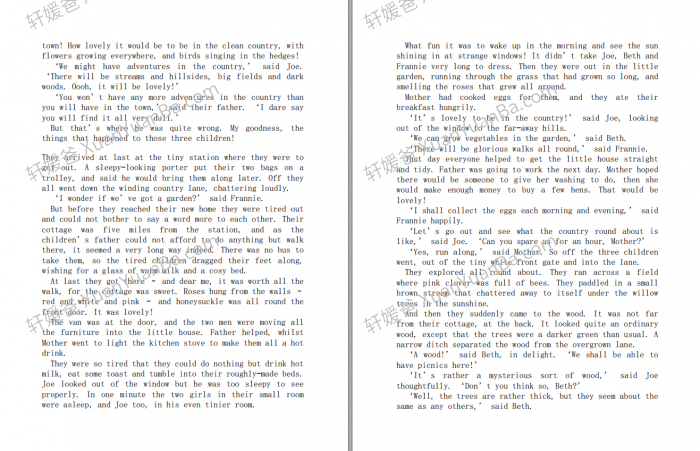 《The Magic Faraway Tree Series 1-4》伊妮德布莱顿经典系列英文章节阅读PDF+MP3音频 百度云网盘下载