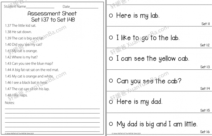 《Fluency Strips Set 3》三册英文流利度练习评估词条教具 百度云网盘下载