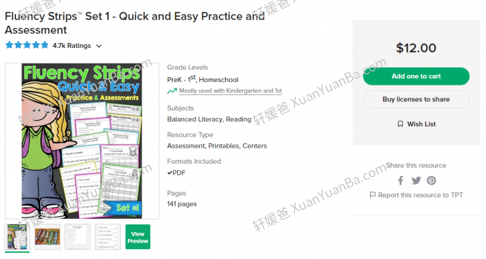 《Fluency Strips Set 3》三册英文流利度练习评估词条教具 百度云网盘下载