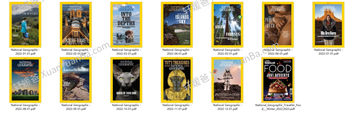 《国家地理杂志 National Geographic》2017-2022合集美国国家地理英文杂志PDF 百度云网盘下载