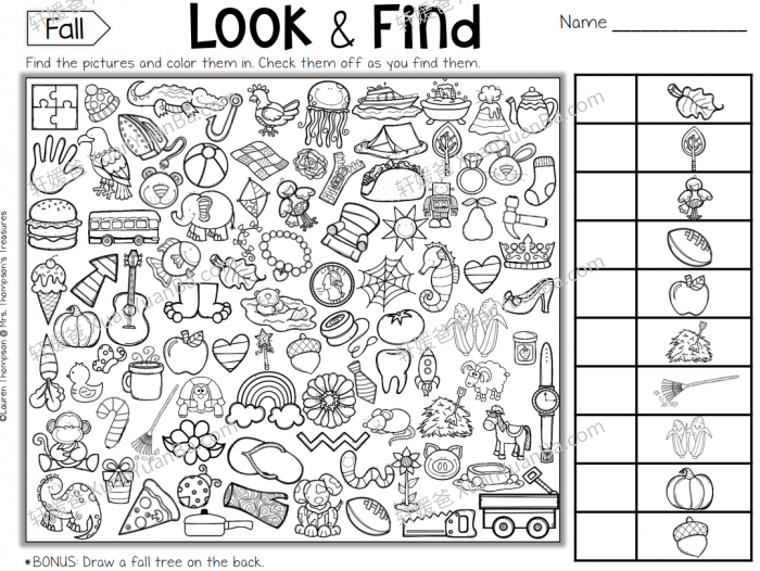 《Look And Find 5册》寻物游戏专注力提升练习册PDF 百度云网盘下载