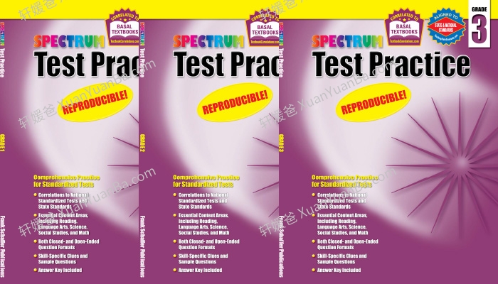 《Spectrum Test Practice G1-G6》美国小学英语测试系列练习册PDF 百度云网盘下载