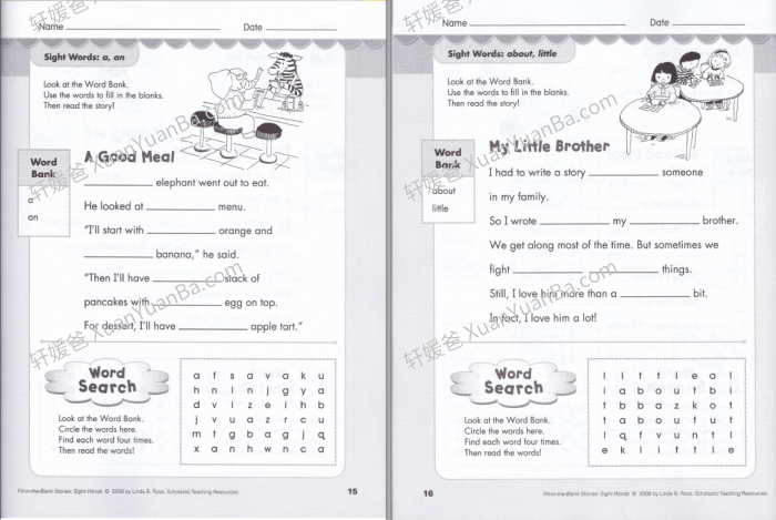 《Fill in the Blank Stories》学乐3册自然拼读练习册PDF 百度云网盘下载