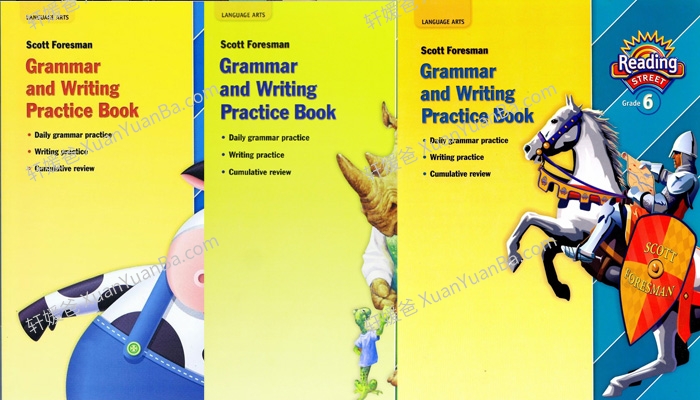 《Pearson Grammar and Writing 1-6》小学英语语法写作英文练习册PDF 百度云网盘下载
