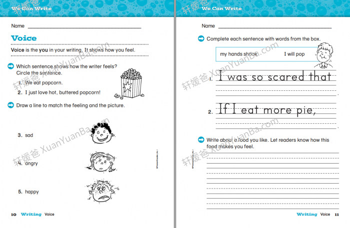 《Pearson Grammar and Writing 1-6》小学英语语法写作英文练习册PDF 百度云网盘下载