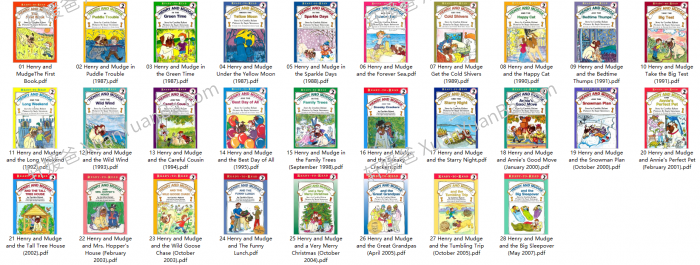 《Henry and Mudge》亨利和大狗玛吉系列启蒙英文绘本过渡桥梁书PDF 百度云网盘下载