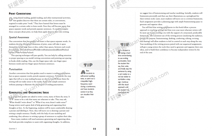 《Writing Curriculum Week-by-Week Lessons 1-3册》学乐写作练习册PDF 百度云网盘下载