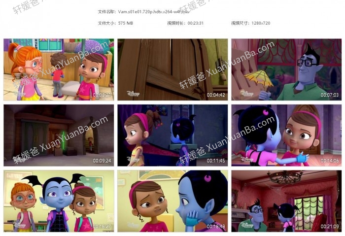 《Vampirina S1-S2 可爱尖牙小娜娜》可爱吸血鬼女孩故事全2季MP4视频 百度云盘下载