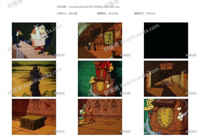 《怪鸭历险记 Count Duckula S1-S4》全四季英国动画片MP4视频 百度云盘下载
