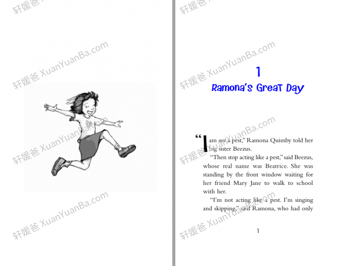 《Beverly Cleary- Ramona Quimby 1-8》雷梦拉系列初章桥梁章节书进阶读物PDF 百度云网盘下载