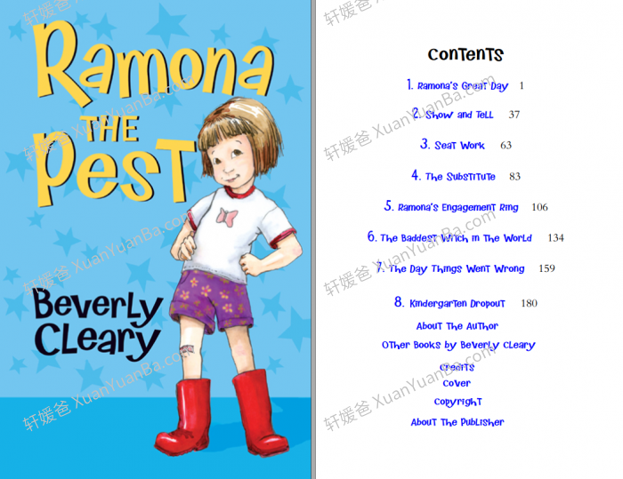 《Beverly Cleary- Ramona Quimby 1-8》雷梦拉系列初章桥梁章节书进阶读物PDF 百度云网盘下载