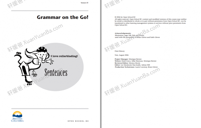 《Grammar On The Go G1-G5》初级英文语法练习册PDF 百度云网盘下载
