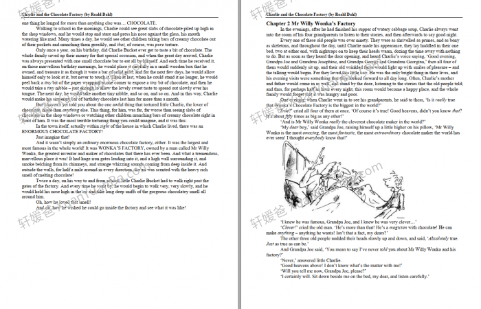 《Charlie and the Chocolate Factory》查理和巧克力工厂章节书PDF+MP4视频 百度云网盘下载