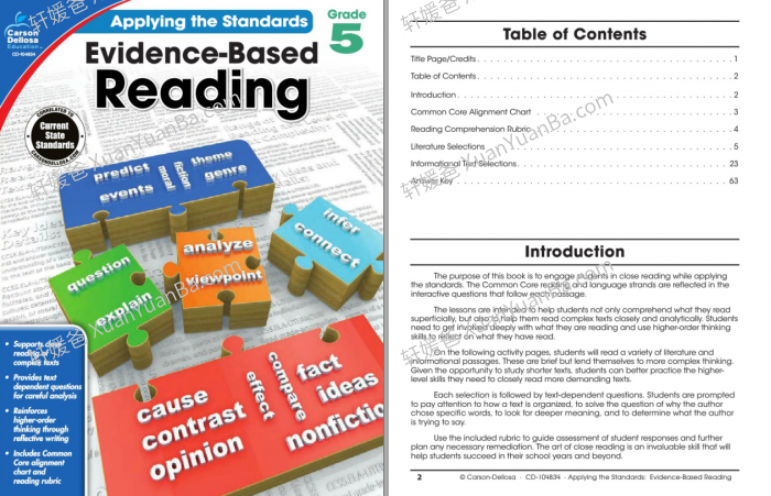 《Evidence Based Reading Workbook GK-G5》英语阅读理解练习册附答案PDF 百度云网盘下载
