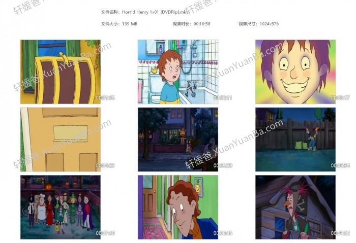 《调皮包亨利 Horrid Henry》全1-4季儿童文学英文动画视频 百度云网盘下载
