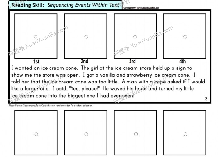 《Visual Sequencing With in Text 1&2 》英语启蒙排序安静书素材练习册PDF 百度云网盘下载