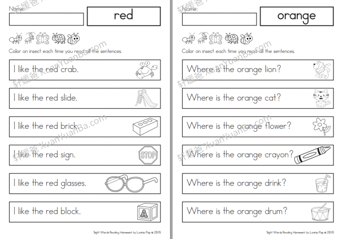 《Sight Words Reading HomeWork 1-4》4册高频词阅读理解英文练习册PDF 百度网盘下载