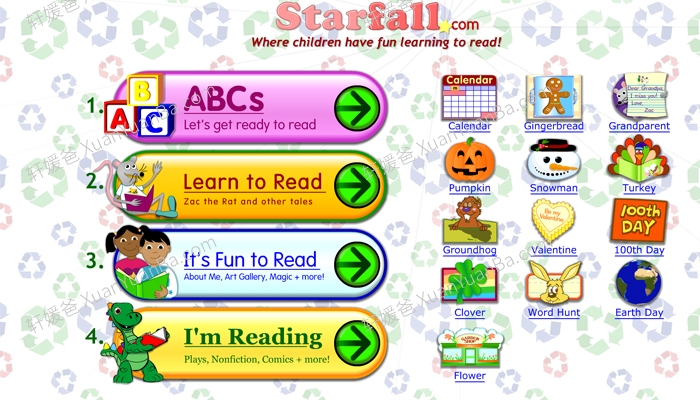 《Starfall ABC自然拼读学习软件》儿童英语启蒙PC单机版 百度网盘下载