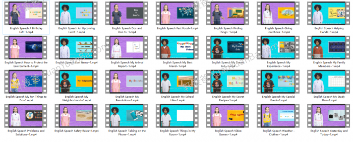 《国外儿童英语演讲视频 English Speaking》孩子口语练习英文30集MP4高清视频 百度网盘下载