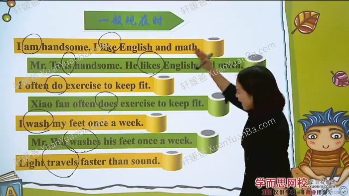 《1-9年级最全学而思英语语法教学视频》30讲小学+初中MP4课程视频 百度云网盘下载