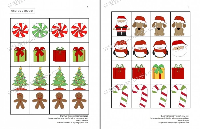 《圣诞英文素材包》5份PDF 百度云网盘下载