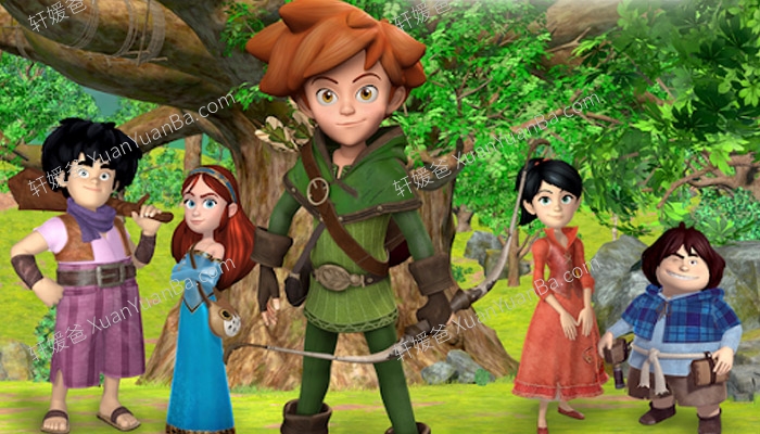 《小侠盗罗宾汉 Robin Hood》52集超清儿童画魔法冒险英文动画片MP4视频 百度云网盘下载