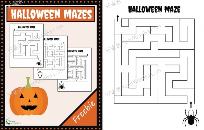 《万圣节作业纸练习册》多主题英文练习作业纸PDF 百度网盘下载