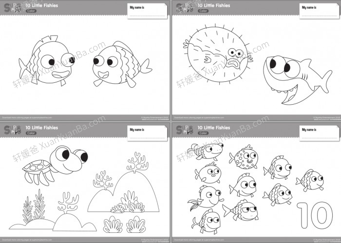 《Super  Simple Coloring pages 涂色卡147本》幼儿儿童英文涂色练习 PDF 百度云网盘下载