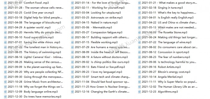 《BBC 6 minute-English 2021 合集》全年58期文本PDF+原版音频MP3英文听力练习 百度云网盘下载