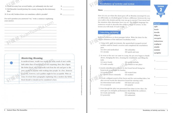 《Glencoe Vocabulary Builder》 1-7级学生英文词汇教材练习册PDF 百度云网盘下载