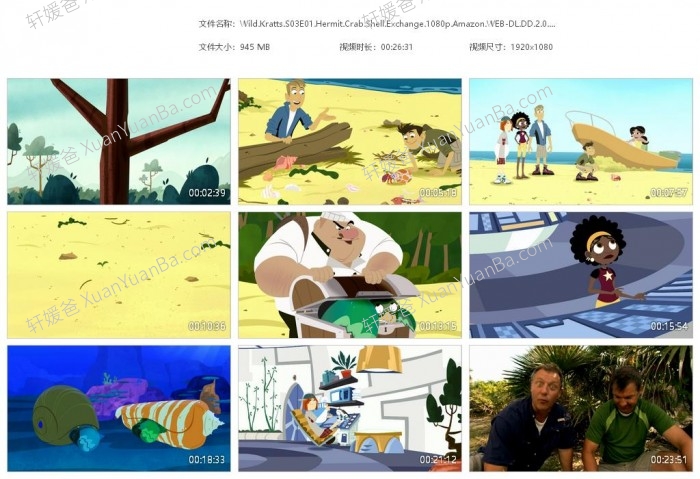 《Wild Kratts 动物兄弟 兄弟冒险王》第三季26集高清科普英文动画片MKV视频 百度云网盘下载