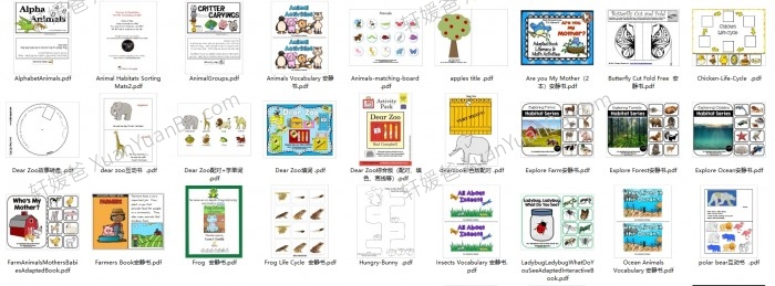 《603本Lapbook英文安静书》精心整理英语多主题趣味手工PDF 百度云网盘下载