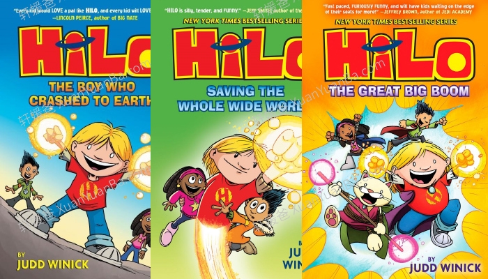 《Hilo Series 1-8》全八册希洛系列儿童英文全彩漫画章节有声书PDF  百度云网盘下载