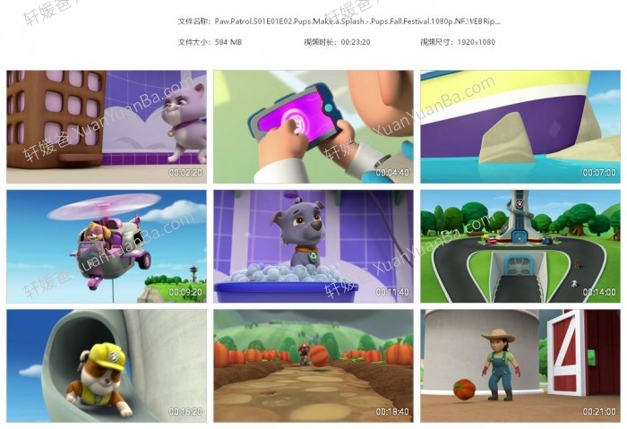 《PAW Patrol 汪汪队立大功》英文版动画片全第123456789季1080P高清视频带英文字幕 百度网盘下载